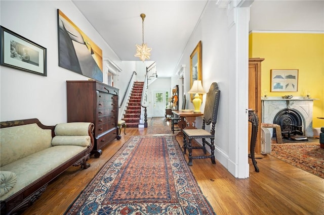 33 Kay St, Newport, RI 02840 - foyer featuring wood finished floors and stairway