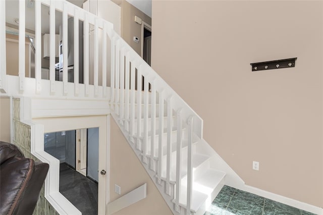 151 Mohawk Trl, Cranston, RI 02921 - staircase featuring baseboards