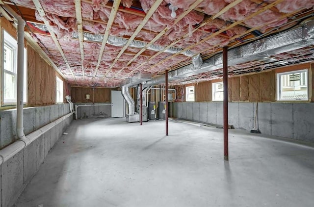 129 Stanwood St, Providence, RI 02907 - below grade area with heating unit and gas water heater