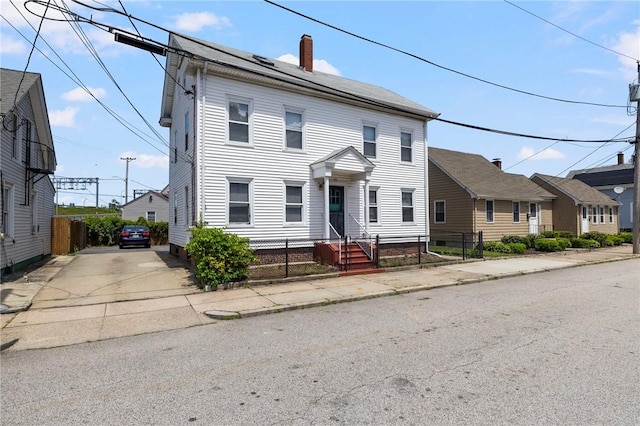 40 W Cole St, Pawtucket, RI 02861 - view of front facade featuring a chimney