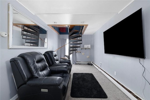 40 W Cole St, Pawtucket, RI 02861 - carpeted home theater room with baseboards