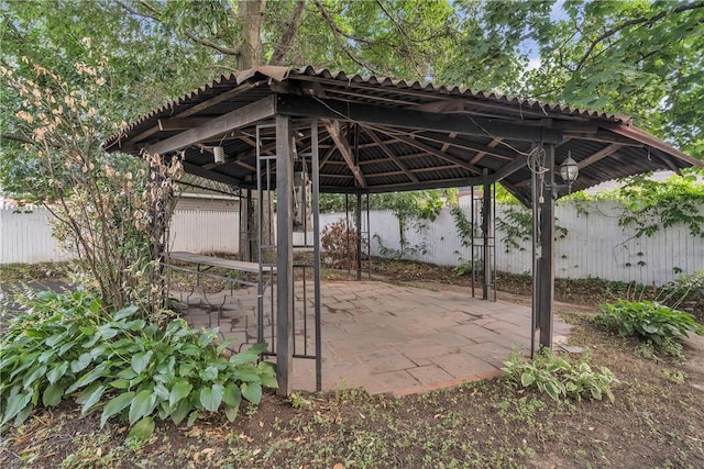 199 Linwood Ave, Providence, RI 02907 - fenced backyard with a patio area and a gazebo