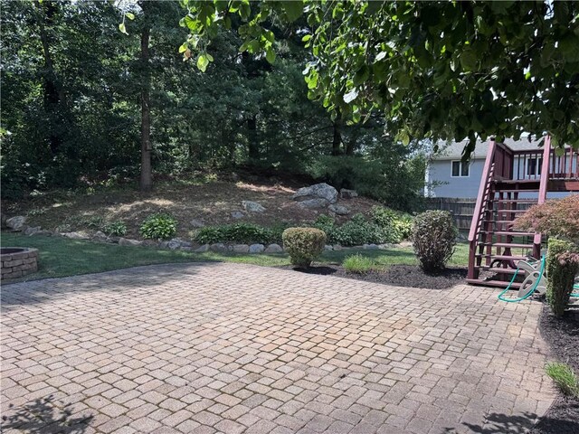 27 Brook St, West Warwick, RI 02893 - view of patio featuring stairway