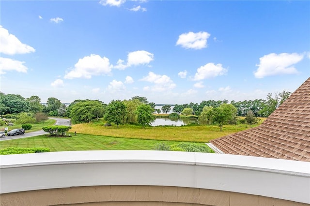 15 Courageous Cir, Bristol, RI 02809 - balcony with a water view and view of wooded area