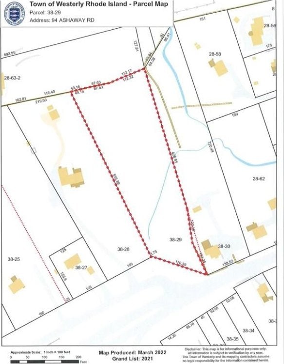 94 Ashaway Rd, Westerly, RI 02891 - map of parcels