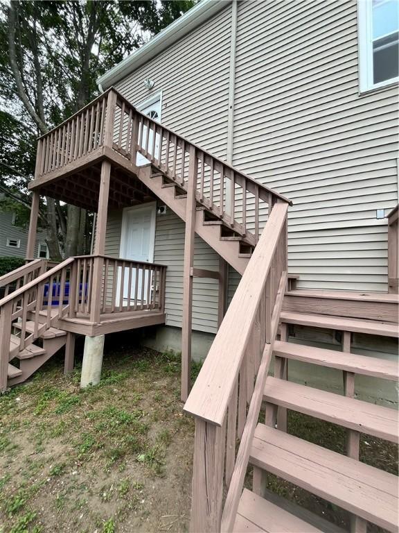 22 Agnes St, West Warwick, RI 02893 - deck with stairs