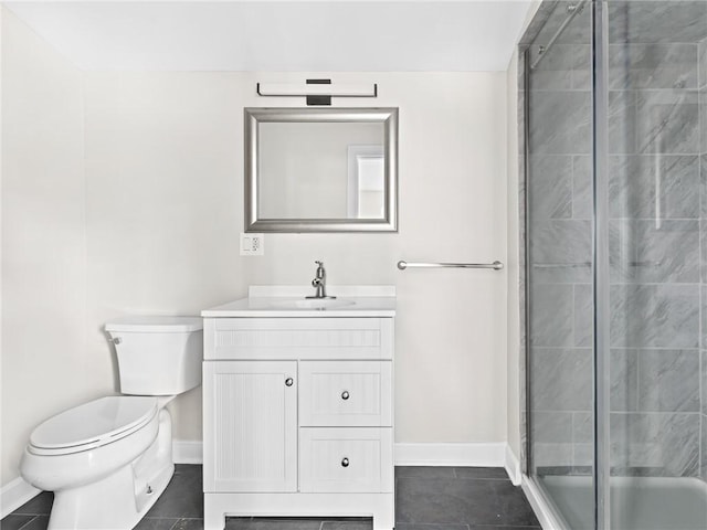 10 Palmer St, Smithfield, RI 02828 - full bath featuring vanity, a tile shower, and tile patterned floors