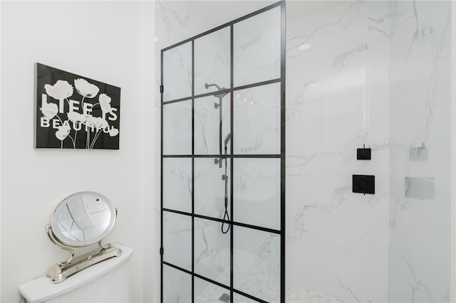1000 Providence Pl Unit 467, Providence, RI 02903 - bathroom featuring toilet and a marble finish shower
