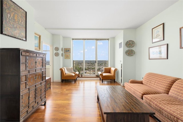 1 W Exchange St Unit 2802, Providence, RI 02903 - living room featuring wood finished floors and floor to ceiling windows
