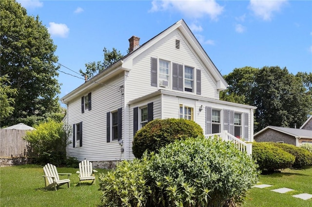 7 Pleasant Vw, Jamestown, RI 02835 - view of home's exterior featuring a chimney