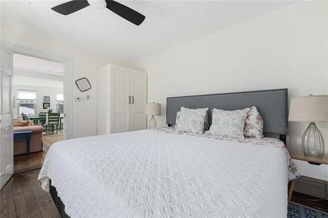 7 Pleasant Vw, Jamestown, RI 02835 - bedroom featuring wood-type flooring and a ceiling fan
