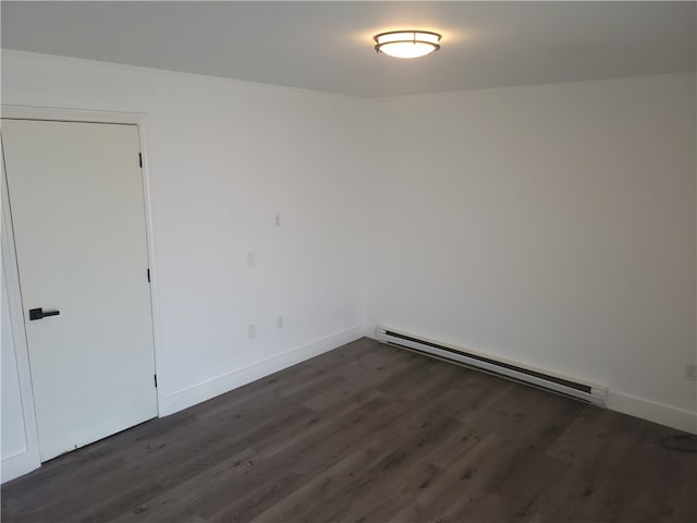 84 Tell St Unit 4A, Providence, RI 02909 - empty room featuring baseboard heating and dark wood-style floors