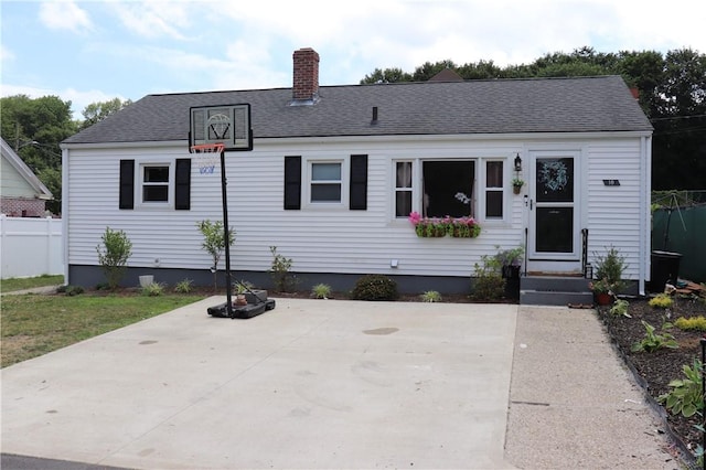 10 Park Way, Lincoln, RI 02838 - view of front of property with a chimney and a shingled roof