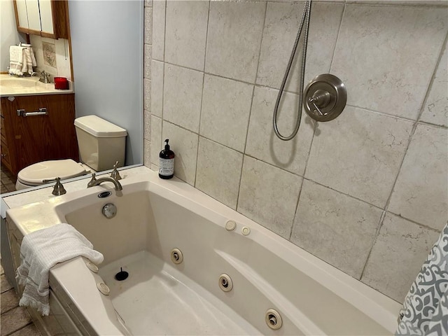 55 Circle Dr, Mansfield, CT 06250 - full bath featuring a jetted tub, vanity, and a shower