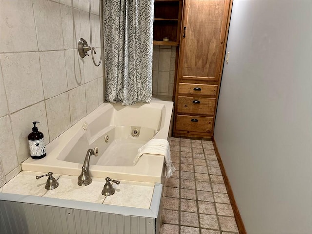 55 Circle Dr, Mansfield, CT 06250 - bathroom with baseboards and stone finish floors