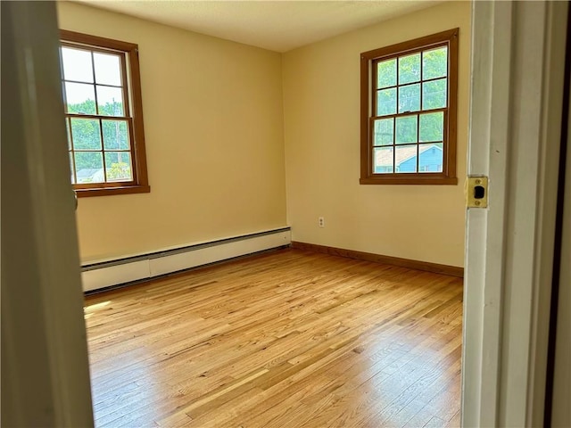 55 Circle Dr, Mansfield, CT 06250 - spare room featuring baseboard heating and light wood-type flooring