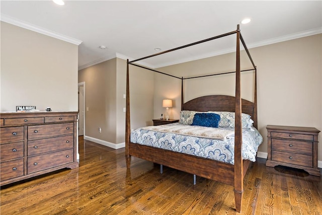 54 Michael Dr, Bristol, RI 02809 - bedroom featuring wood finished floors, ornamental molding, and recessed lighting