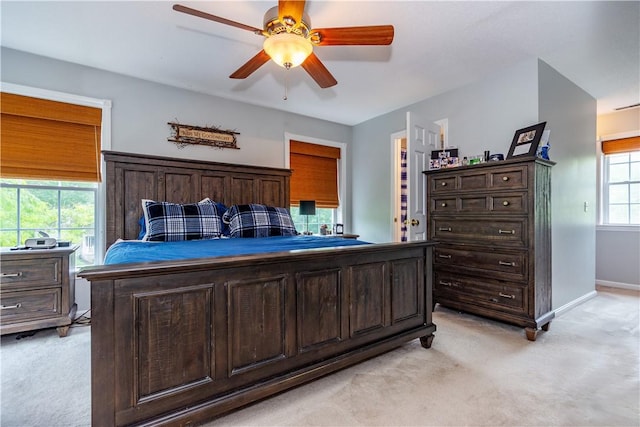 50 S Pond Dr, Coventry, RI 02816 - bedroom featuring light carpet and ceiling fan