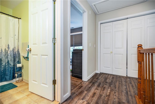 50 S Pond Dr, Coventry, RI 02816 - hall featuring baseboards and wood finished floors
