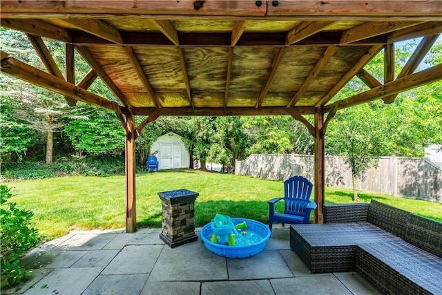 50 S Pond Dr, Coventry, RI 02816 - view of patio featuring a shed