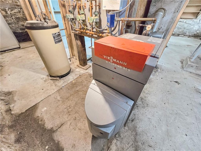 156 Broad St, Burrillville, RI 02859 - utility room with gas water heater