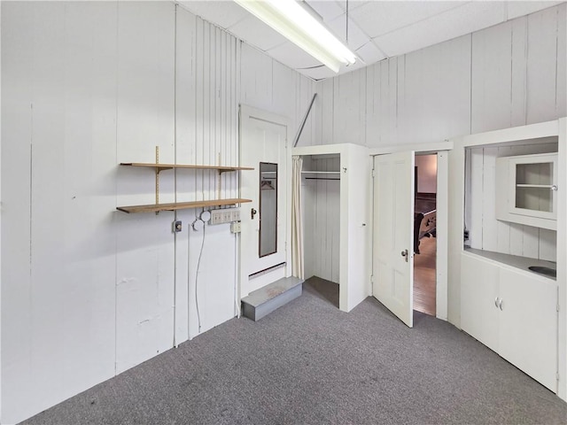 156 Broad St, Burrillville, RI 02859 - basement with carpet