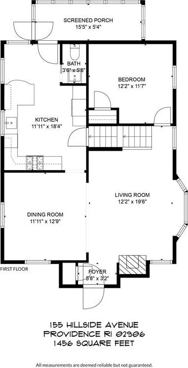 155 Hillside Ave, Providence, RI 02906 - view of floor plan / room layout