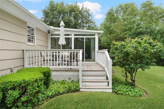 185 Sunnybrook Dr, North Kingstown, RI 02852 - deck featuring a yard