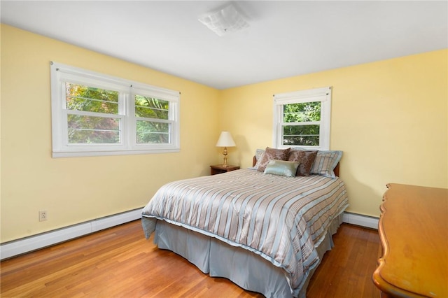 185 Sunnybrook Dr, North Kingstown, RI 02852 - bedroom featuring a baseboard heating unit and wood finished floors
