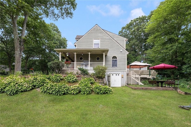 50 Betony Rd, Narragansett, RI 02874 - rear view of house with a yard, stairs, and a gazebo