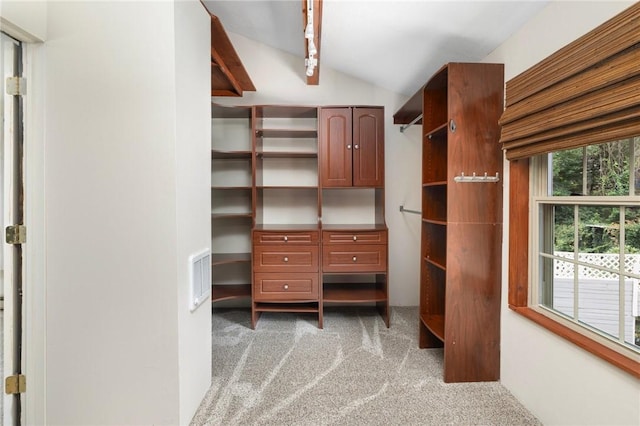 50 Betony Rd, Narragansett, RI 02874 - walk in closet featuring light carpet and vaulted ceiling