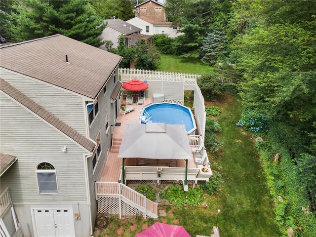 50 Betony Rd, Narragansett, RI 02874 - view from above of property with a pool area