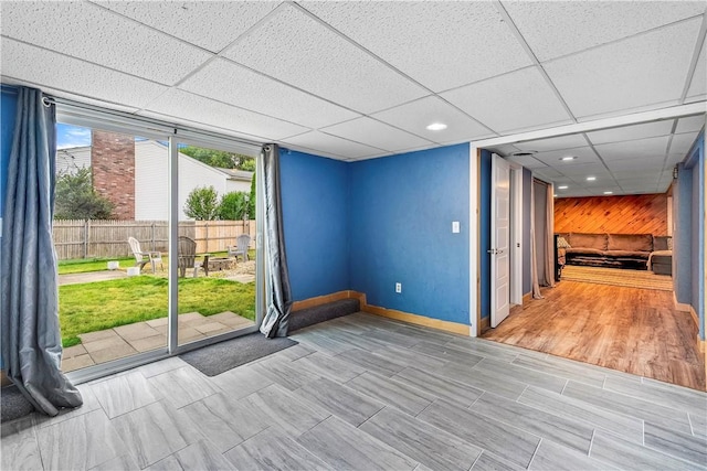 59 Columbus Ave, North Providence, RI 02911 - unfurnished room with a drop ceiling and recessed lighting