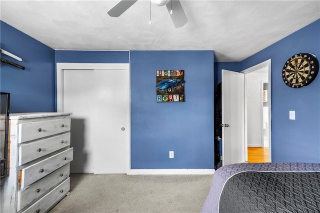 59 Columbus Ave, North Providence, RI 02911 - bedroom with carpet floors, a closet, and a ceiling fan