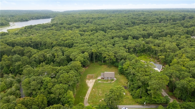 140 Long Hwy, Little Compton, RI 02837 - drone / aerial view of a forest and a nearby body of water