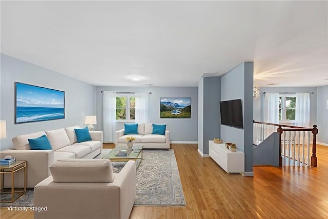 22 Riverdale Rd, Westerly, RI 02891 - living room with light wood-style flooring and baseboards