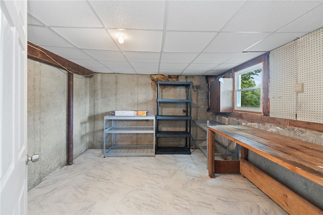 22 Riverdale Rd, Westerly, RI 02891 - below grade area featuring a paneled ceiling