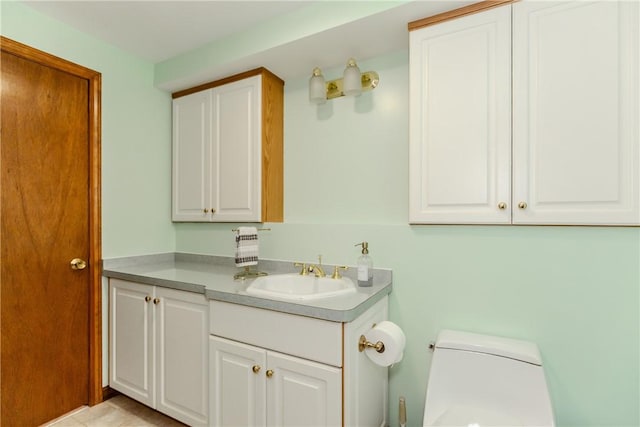 422 Buxton St, North Smithfield, RI 02896 - half bathroom with vanity and toilet