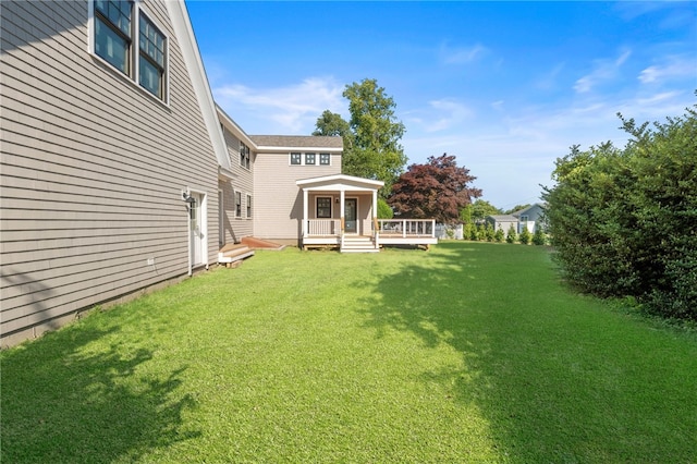 26 Westmoreland St, Narragansett, RI 02882 - view of grassy yard with a deck