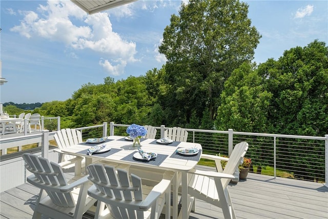 100 Algonquin Rd Unit 13, Narragansett, RI 02882 - wooden terrace with outdoor dining space