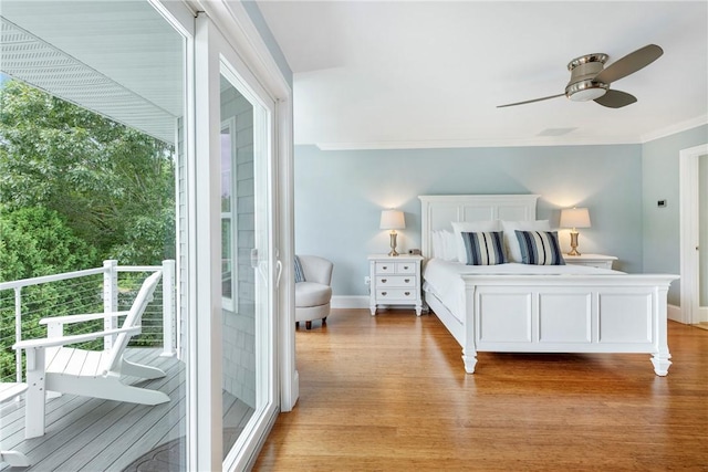 100 Algonquin Rd Unit 13, Narragansett, RI 02882 - bedroom featuring light wood finished floors, ornamental molding, and a ceiling fan