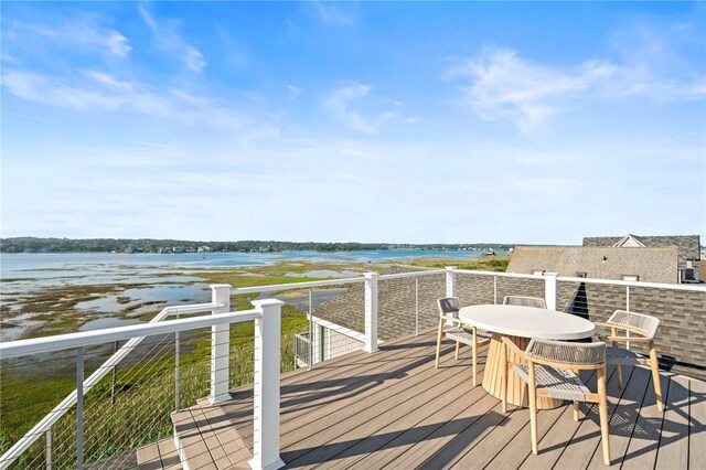 408 Atlantic Ave, Westerly, RI 02891 - wooden terrace featuring a water view