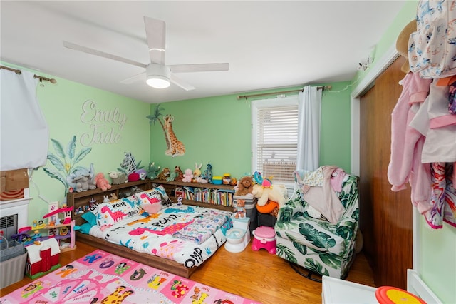 2 Glen Dr, Warwick, RI 02889 - bedroom featuring a closet, wood finished floors, and a ceiling fan