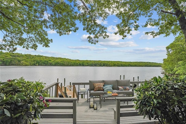 236 Indian Trl, Narragansett, RI 02874 - dock with a water view, a forest view, and an outdoor hangout area