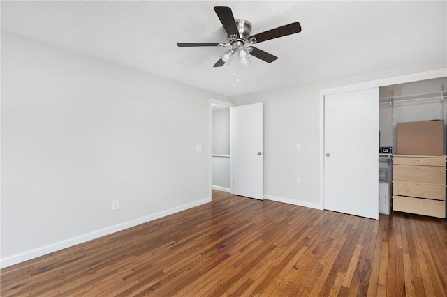26 Pheasant Run Unit A, Smithfield, RI 02917 - unfurnished bedroom featuring hardwood / wood-style floors, a closet, and a ceiling fan