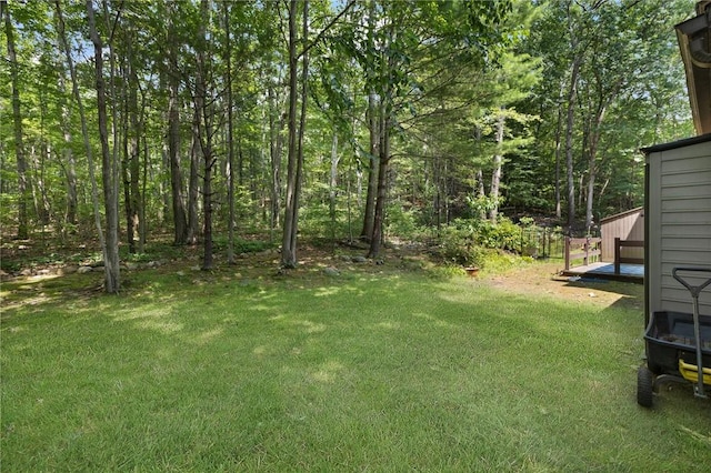 26 Pheasant Run Unit A, Smithfield, RI 02917 - view of grassy yard featuring a deck