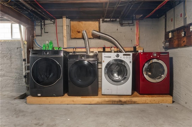 61 Wealth Ave, Providence, RI 02908 - washroom with independent washer and dryer