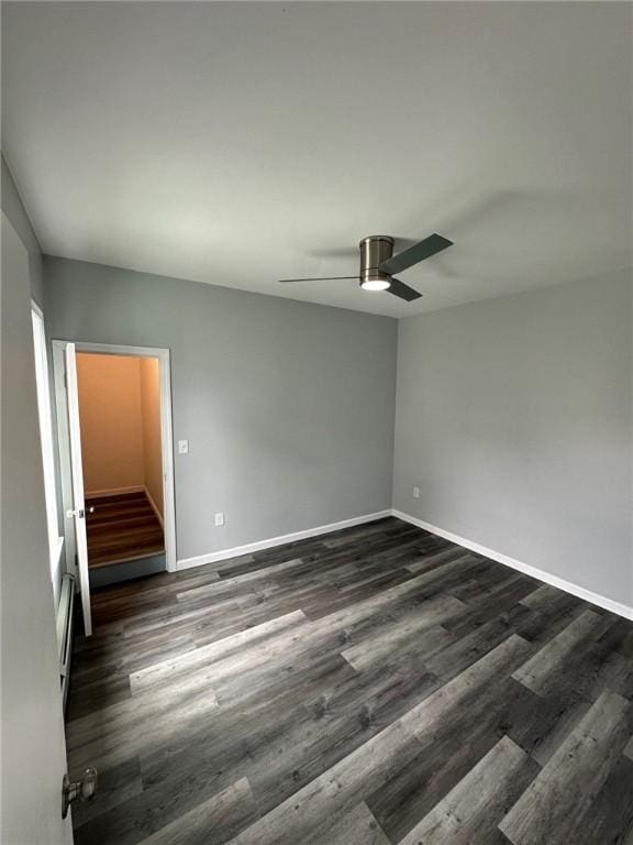 208 Carnation St, Pawtucket, RI 02860 - unfurnished room featuring ceiling fan and dark wood-style floors