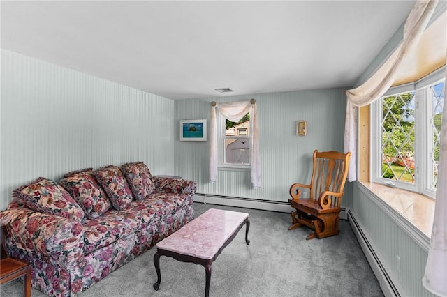 33 Limestone St, Warwick, RI 02889 - living room with a baseboard radiator and carpet floors