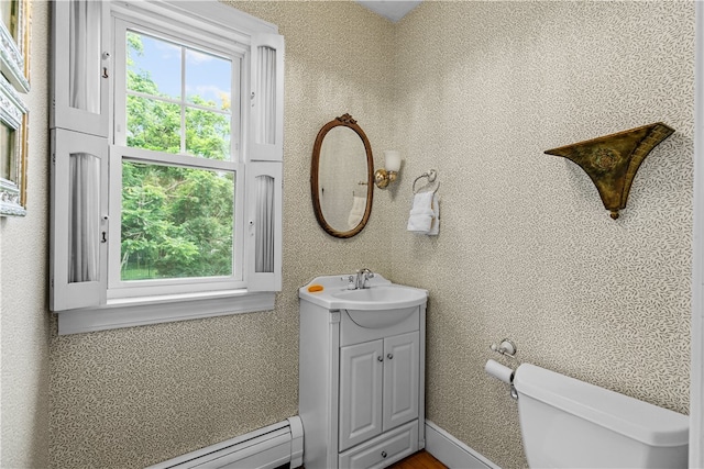 303 Washington Rd, Barrington, RI 02806 - bathroom featuring baseboard heating and vanity